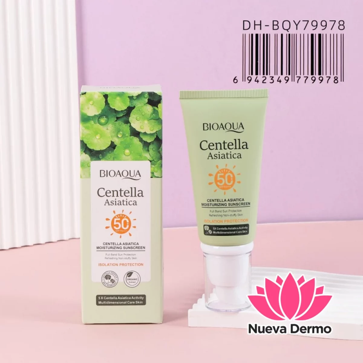 Protector Solar Facial de Centella Asiática SPF50+ Dh-BQY79978/779978 Bioaqua