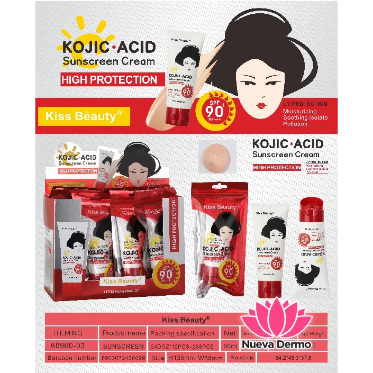 PROTECTOR SOLAR KOJICO SPF90+ KISS BEAUT KA68900