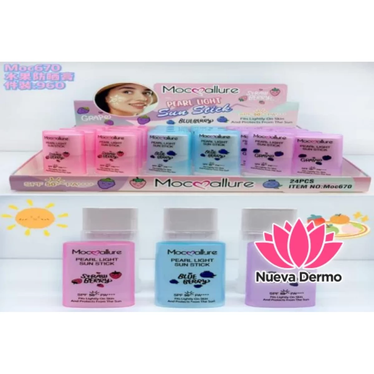 PROTECTOR SOLAR MOCOA BARRA FRUTAL 50+SPF MOC670