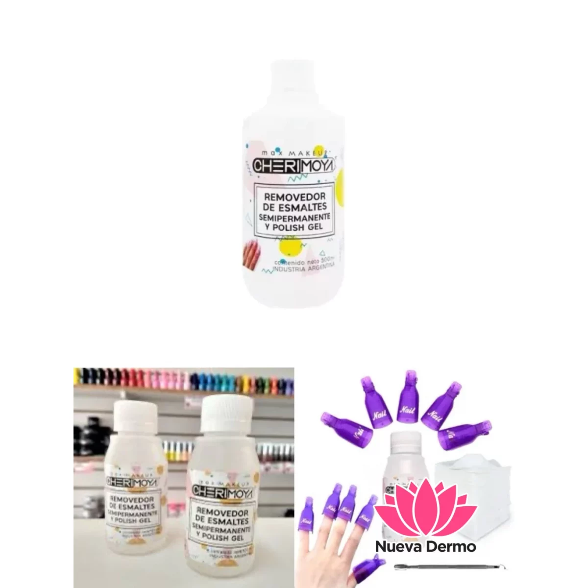REMOVEDOR DE ESMALTE SEMI CHRIMOYA 500ML