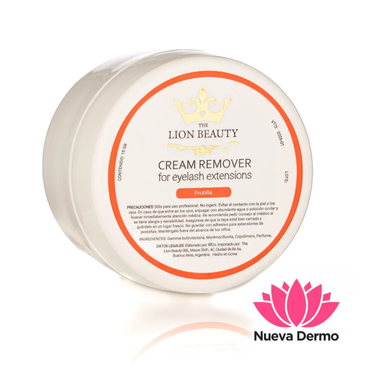 Removedor en Crema "Fragancia Frutilla" The Lion Beauty