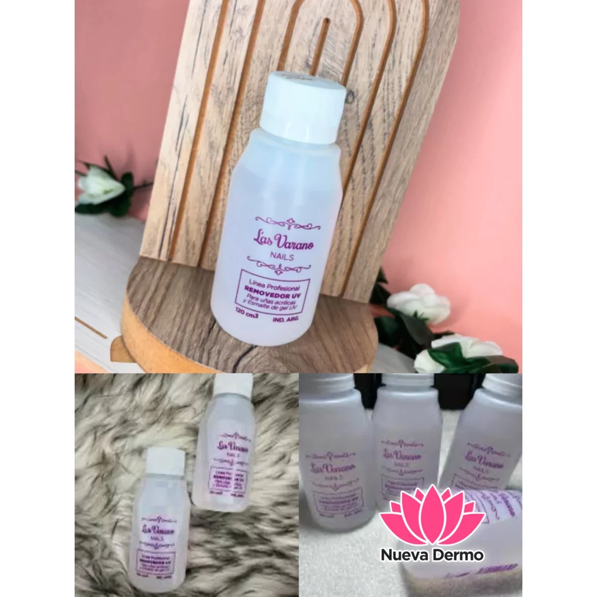 REMOVEDOR ESMALTE SEMIPREMANRETE LAS VARANO 120ML