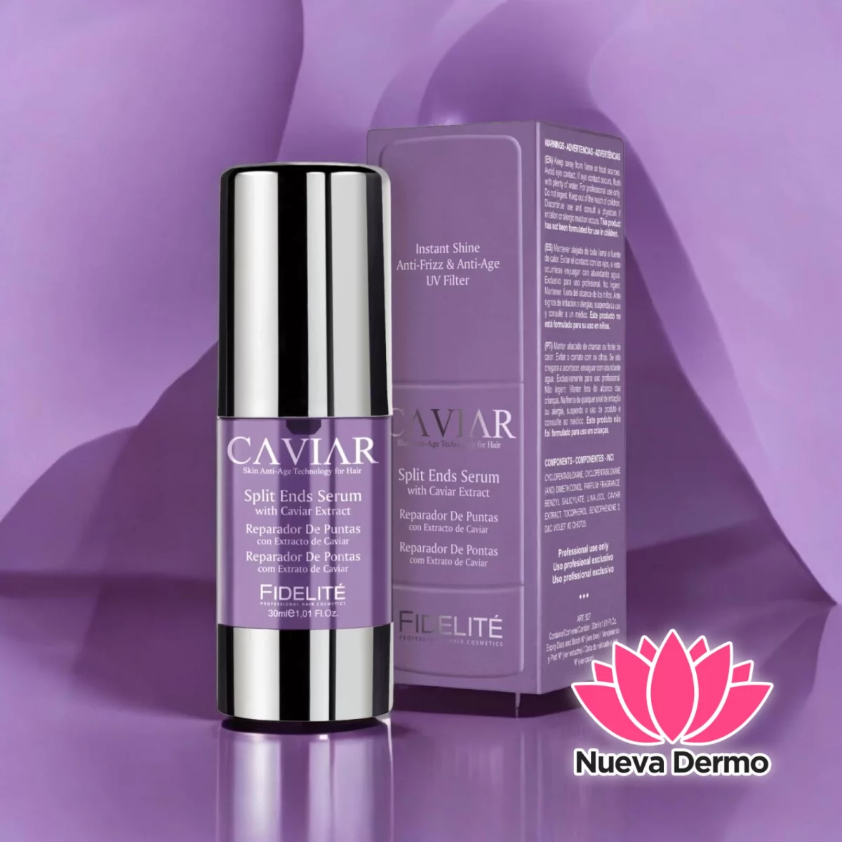 Reparador De Puntas + Anti- Frizz Con Extractor De Caviar art/827 fidelite