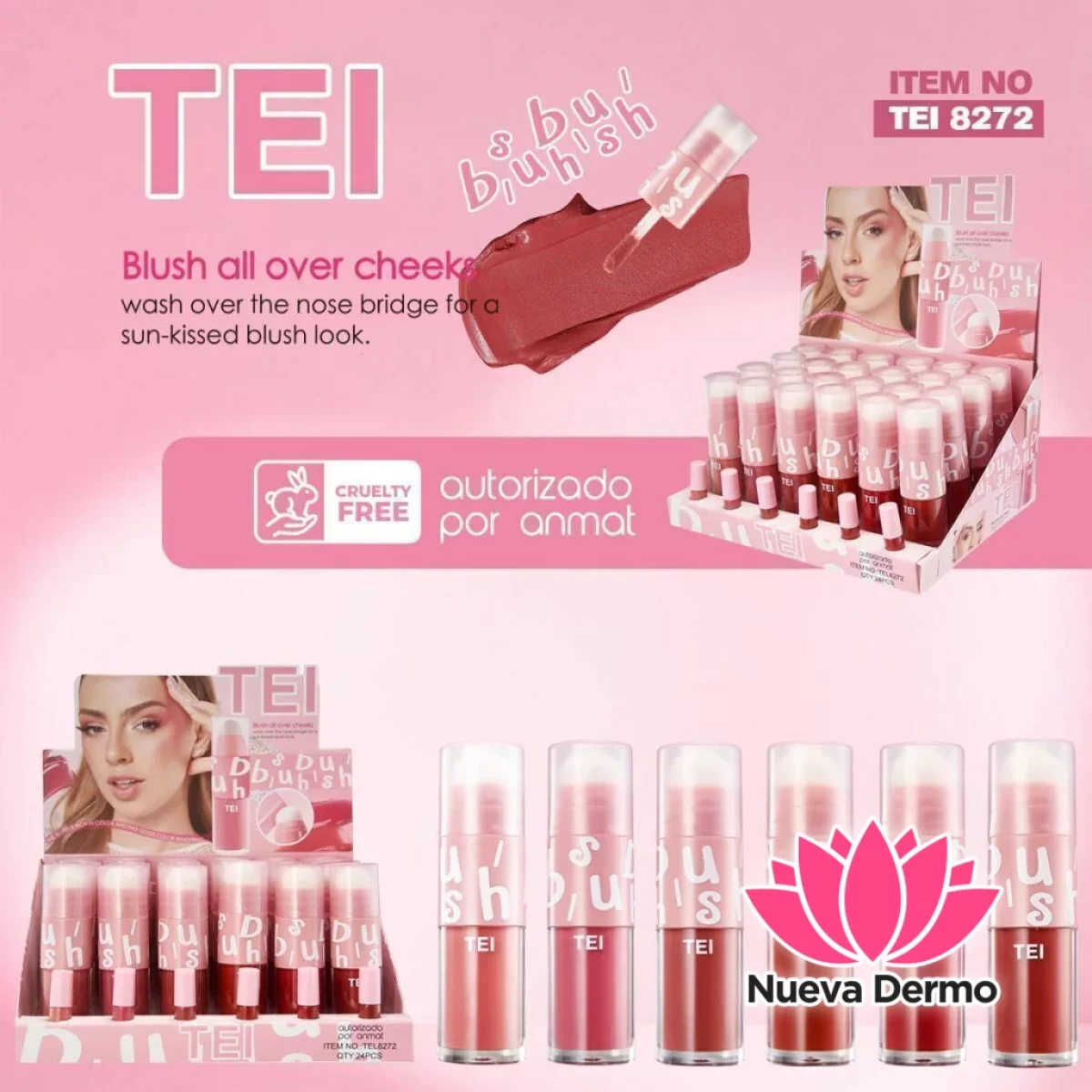 RUBOR LIQUIDO CON ESPONJA CD： TEI8272