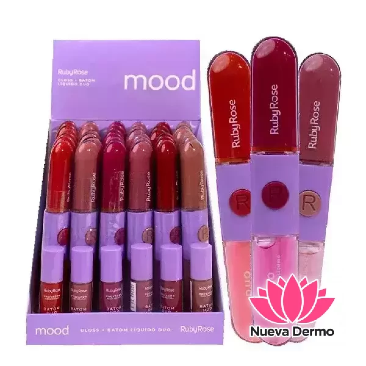 RUBY ROSE GLOSS + BATOM LIQUIDO DUO MODD HB-F569