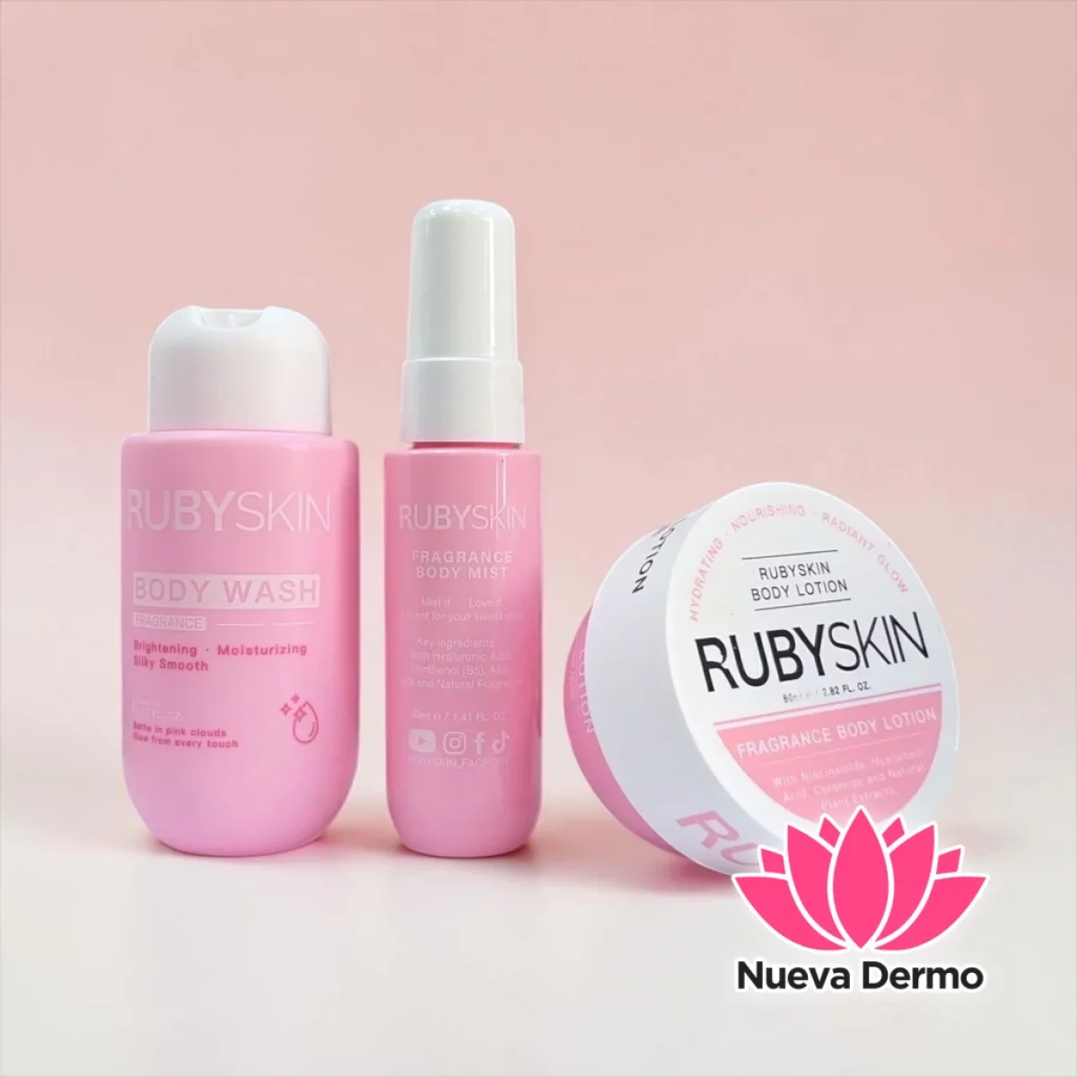 RUBYSKIN TRAVEL BODY CARE SET MG-RSHLTZ01 6978529780182