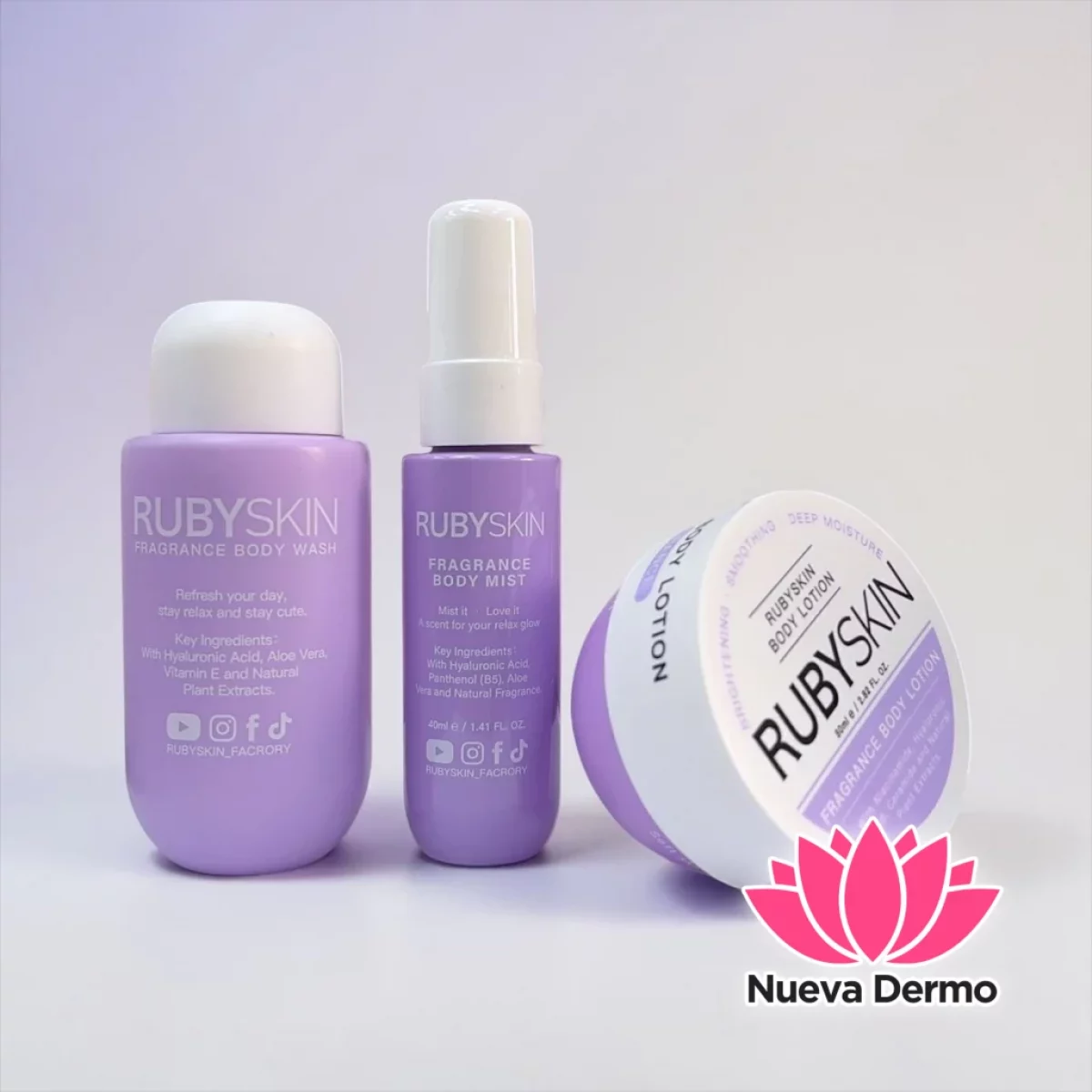 RUBYSKIN TRAVEL BODY CARE SET MG-RSHLTZ02 6978529780199