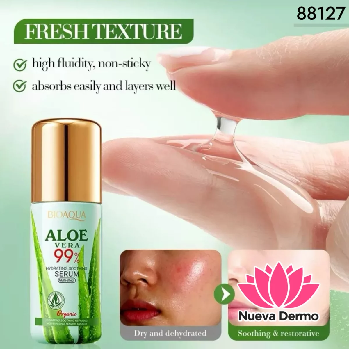 Serum Aloe Vera Organico Hidratante Calmante Reparador 40ML Bioaqua 14757/DH88127