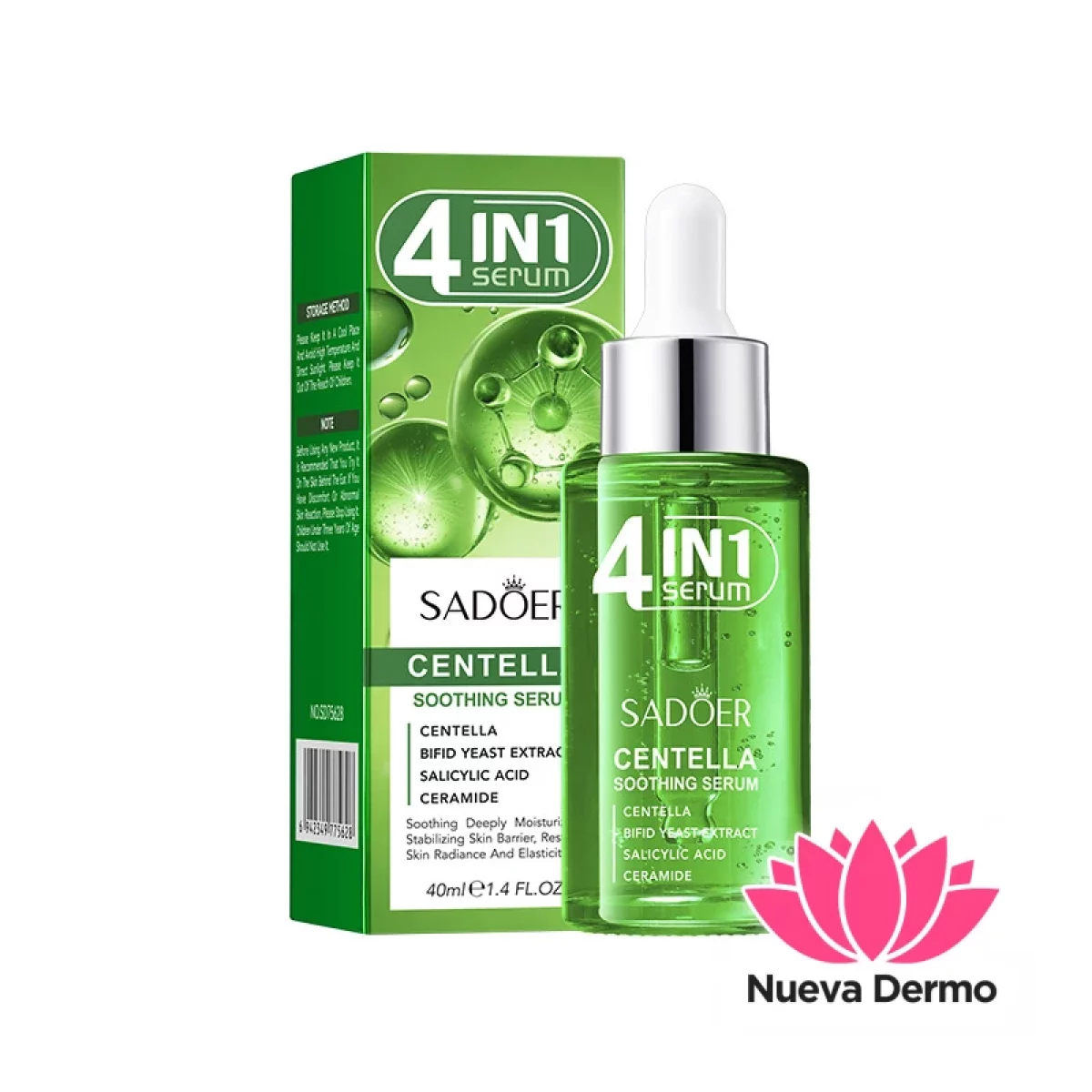 Sérum Facial Centella Asiática 4 en 1 Hidratante y Suavizante 40ML 75628