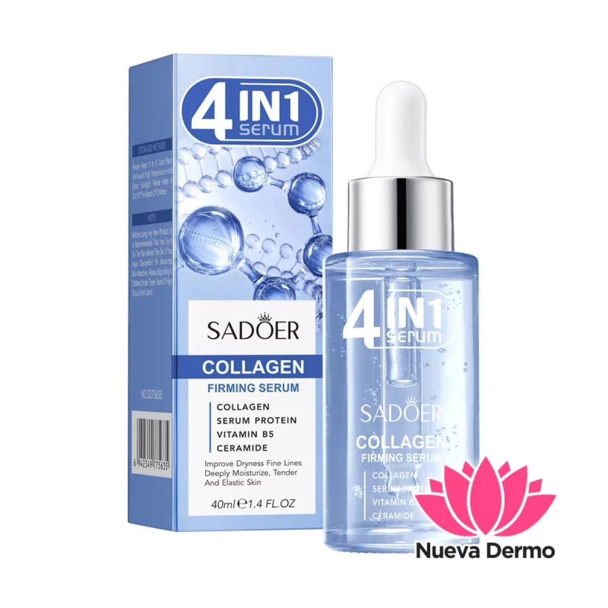 Sérum Facial Colágeno 4 en 1 Hidratante E Iluminador 40ML 75635