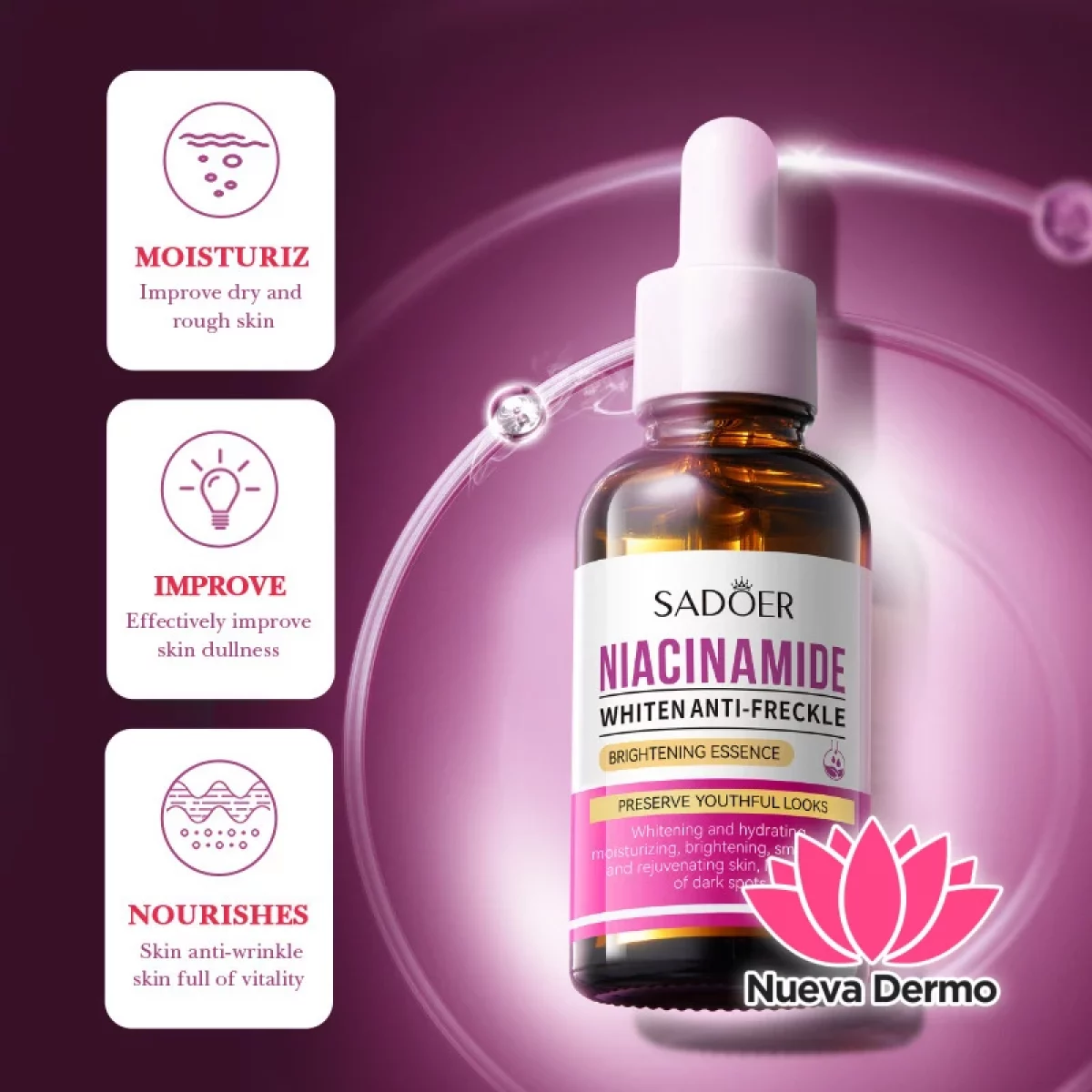 Serum Facial Niacinamida Aclarante Hidratante Poros 30ML 12081