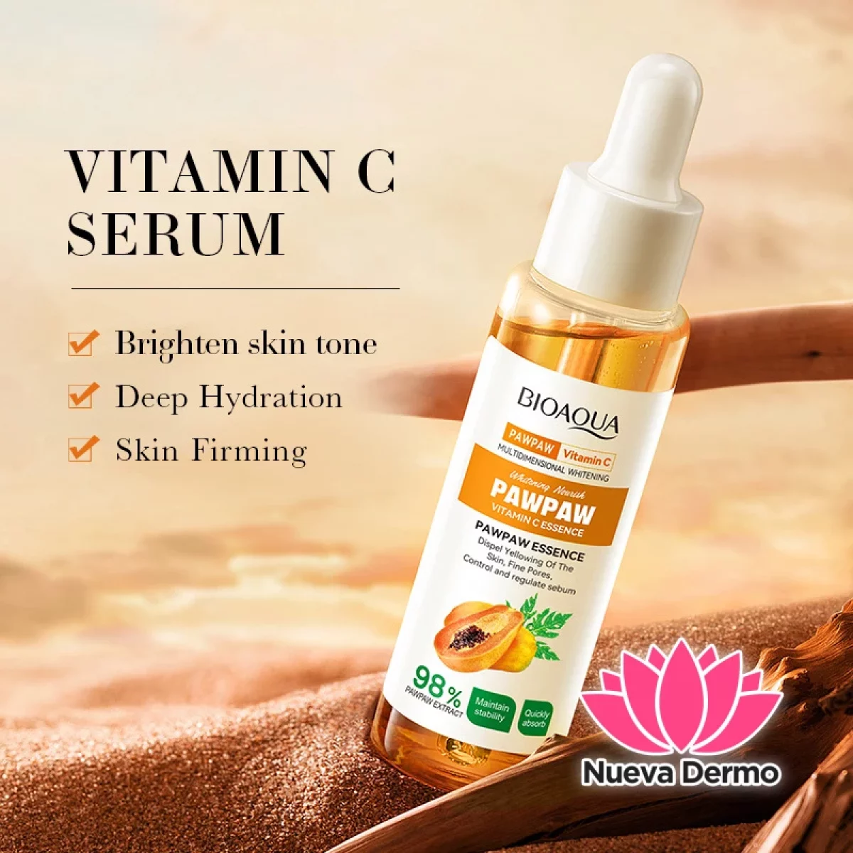 Serum Facial Papaya Vitamina C Aclarante Nutritivo 30ML 39828