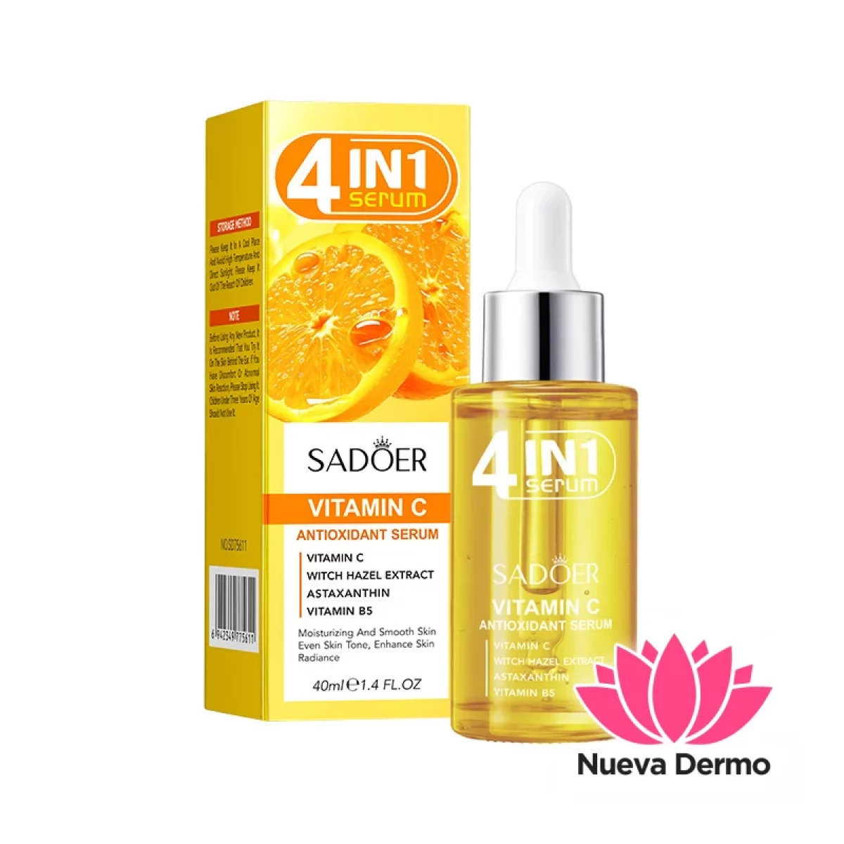 Sérum Facial Vitamina C 4 en 1 Hidratante E Iluminador 40ML 75611