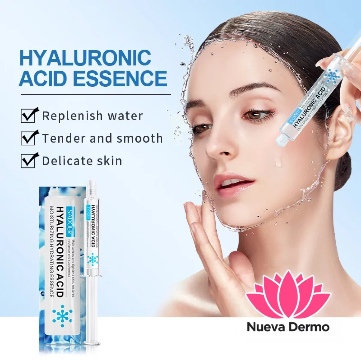 Serum Hidratante Efecto Agua Glow con Acido Hialuronico