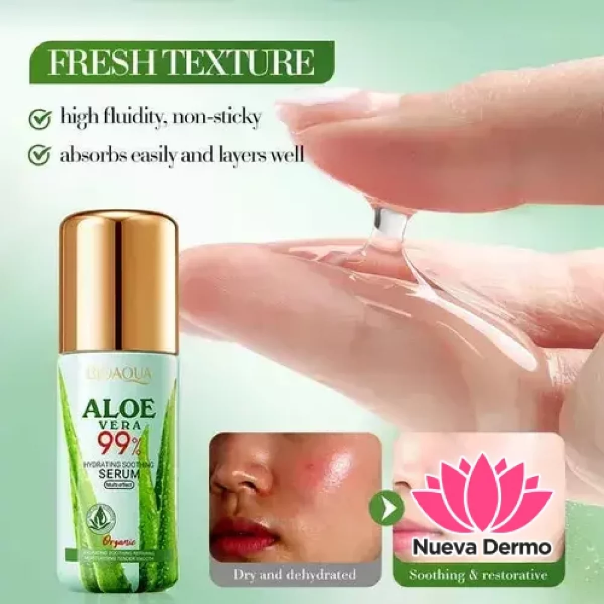 Serum hydrating soothing con aloe Vera 99%(Bioaqua)
