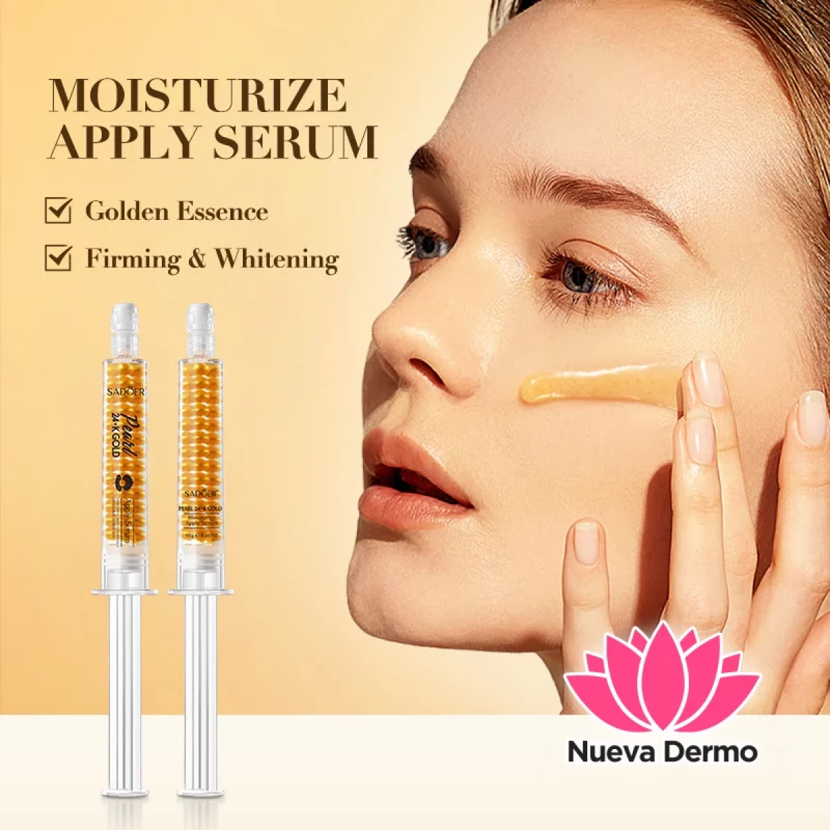 Serum Iluminador Hidratante con Colageno Perla y Oro 24K