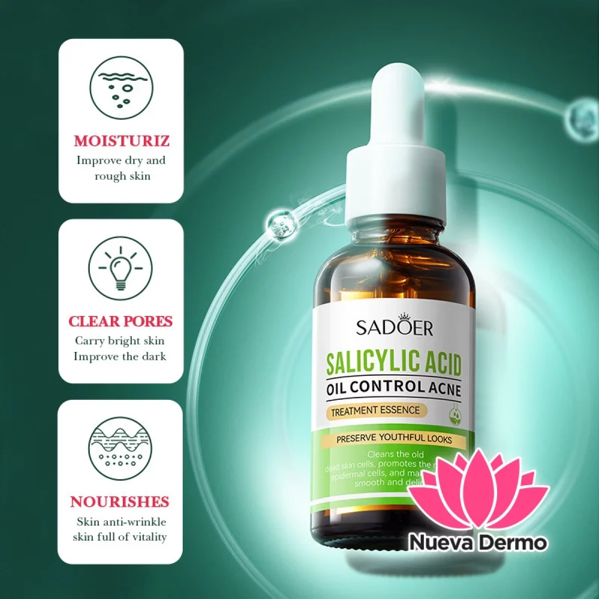 Sérum Reparador Antiacné y Control Grasa con Ácido Salicílico 30 Ml 42491