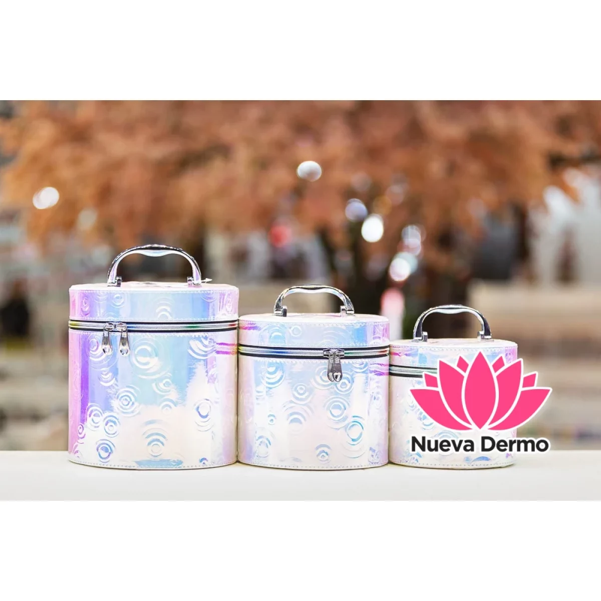SET 3 COFRE CILINDRO TORNASOL FLOR #8028 78028-2