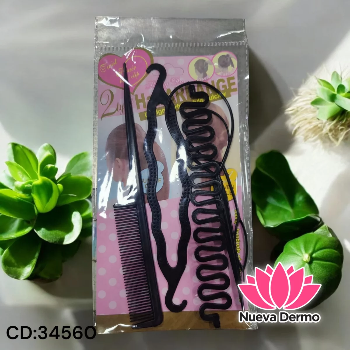 SET 5 PIEZAS PARA PEINADOS CD:04034/34560/HT-1456