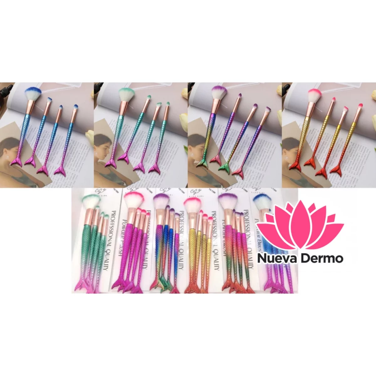 SET BROCHA PARA MAQUILLAJE X4U CD: YWFS