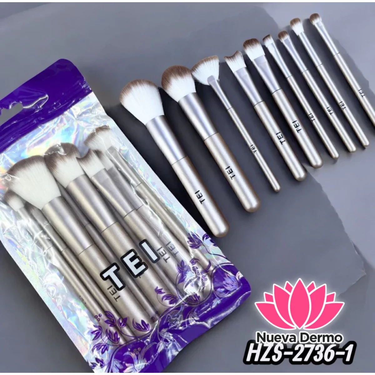 SET BROCHAS PARA MAQUILLAJE TEI CD: HZS-2736-1