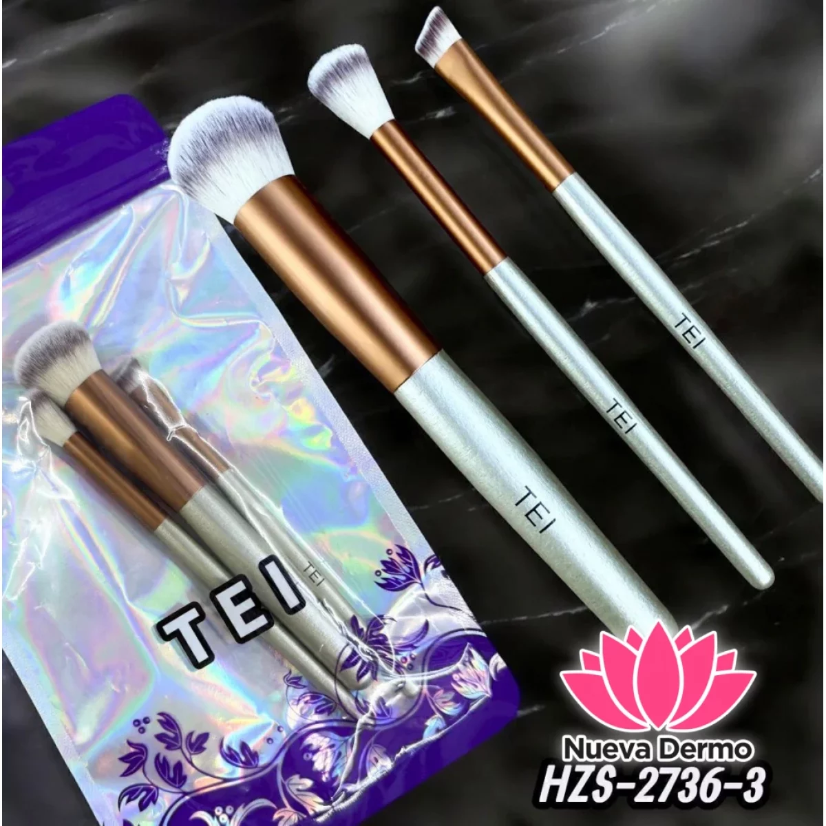 SET BROCHAS PARA MAQUILLAJE TEI CD: HZS-2736-3