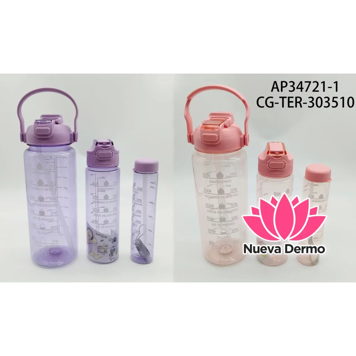 Set De Botellas 2L+ 800ML+ 280ML- City Girl