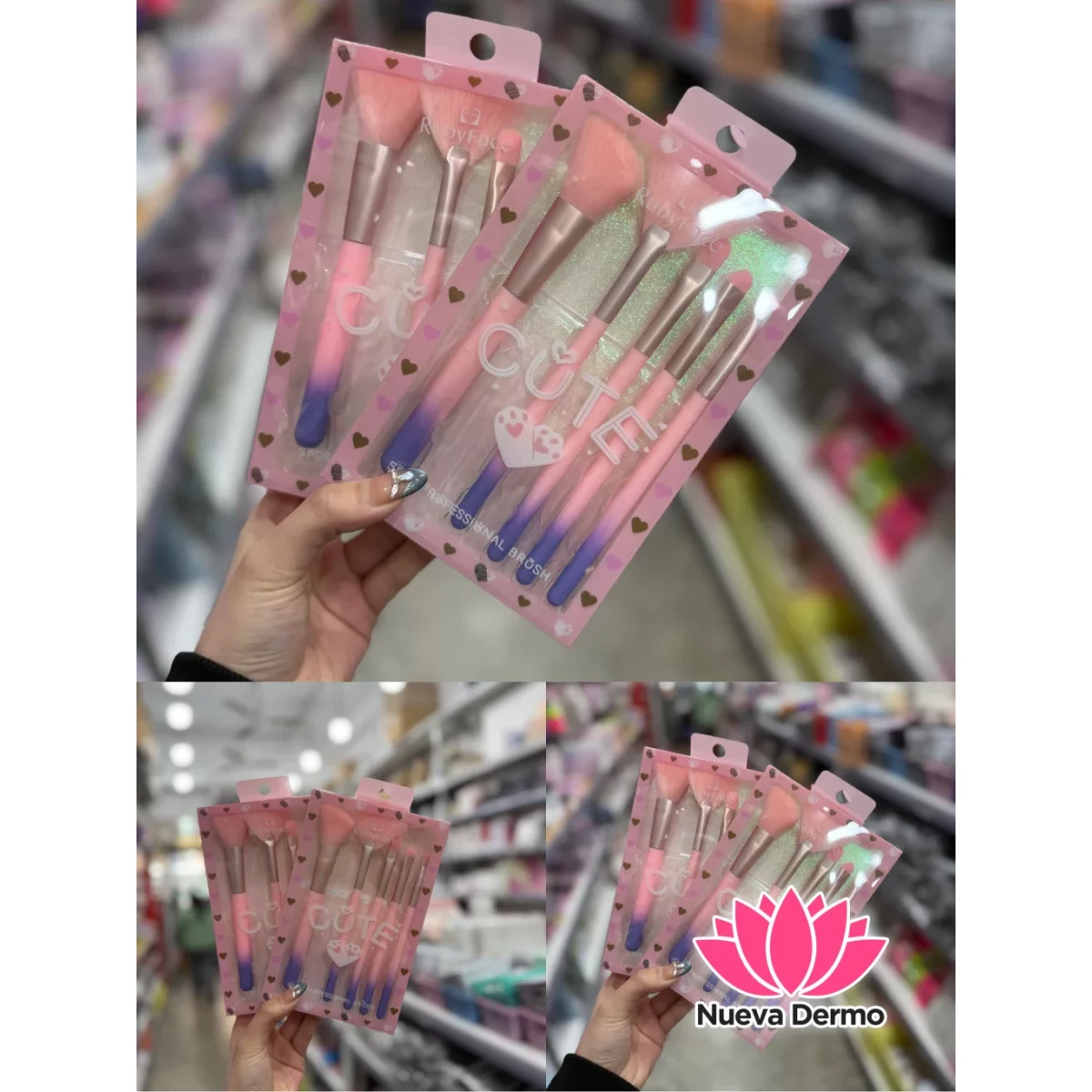 SET DE BROCHA PARA MAQUILLAJE RUBY FACE