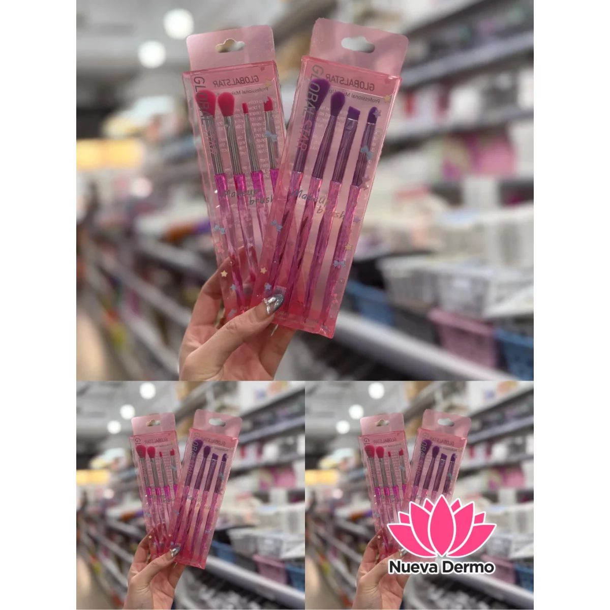 SET DE BROCHA X 4 PCS PARA MAQUILLAJE
