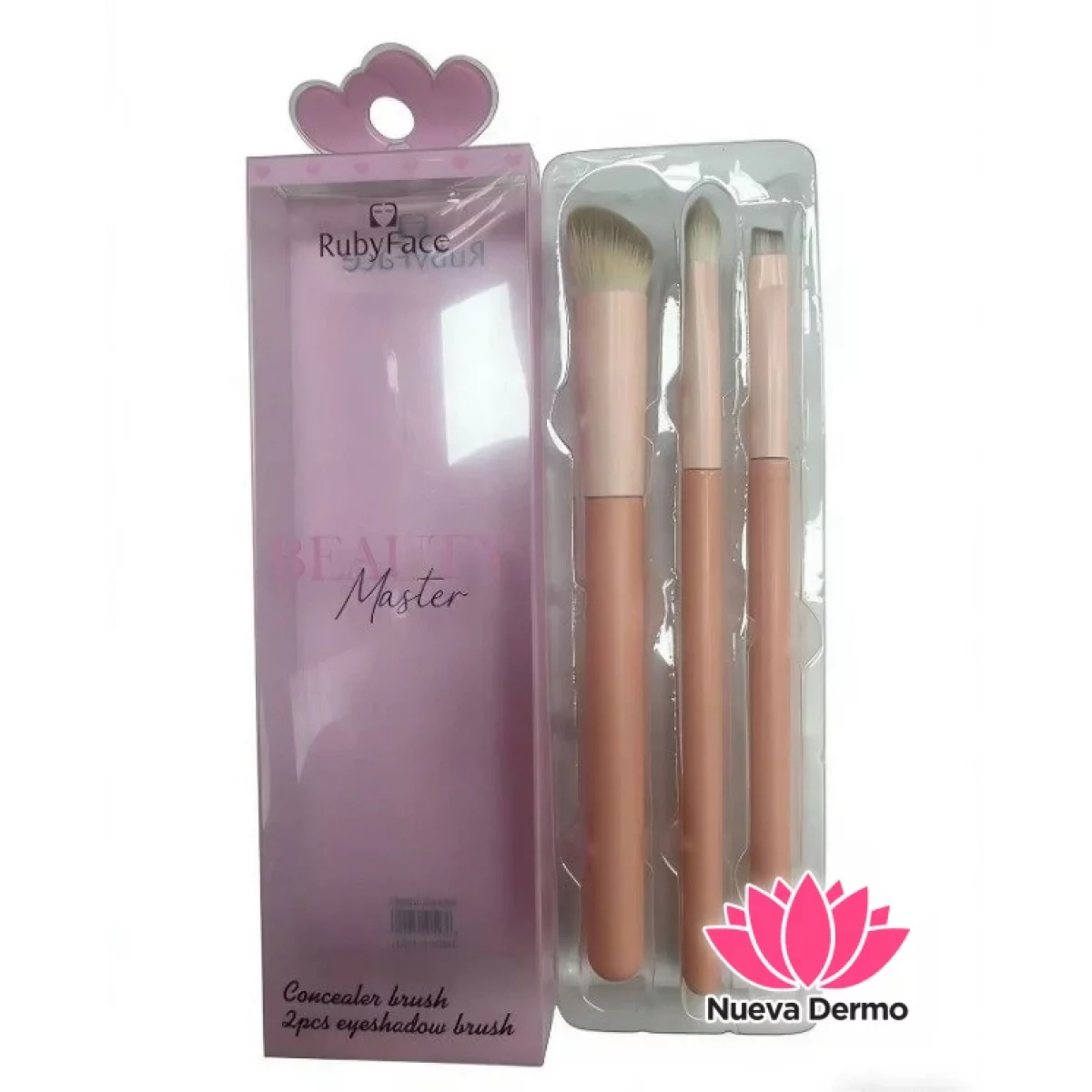 SET DE BROCHAS DE MAQUILLAJE RUBYFACE X3PC AX03