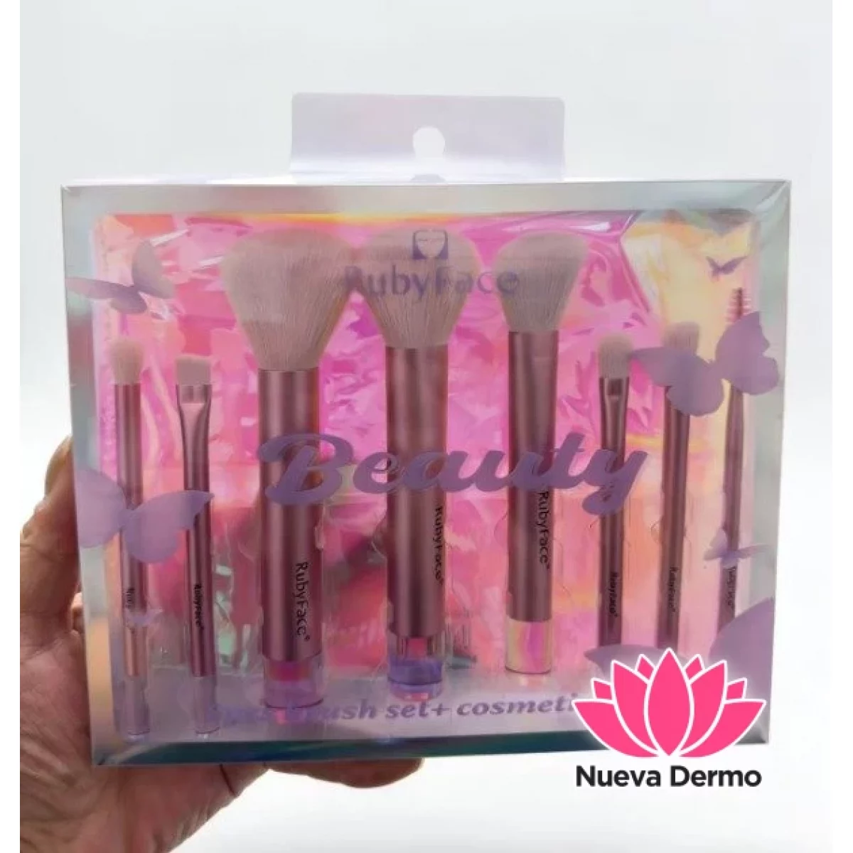 SET DE BROCHAS DE MAQUILLAJE RUBYFACE X8PC TMRT08