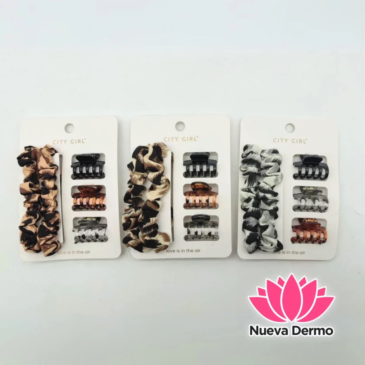 SET DE BROCHES + COLITAS – PAQUETE 12 U – CITY GIRL