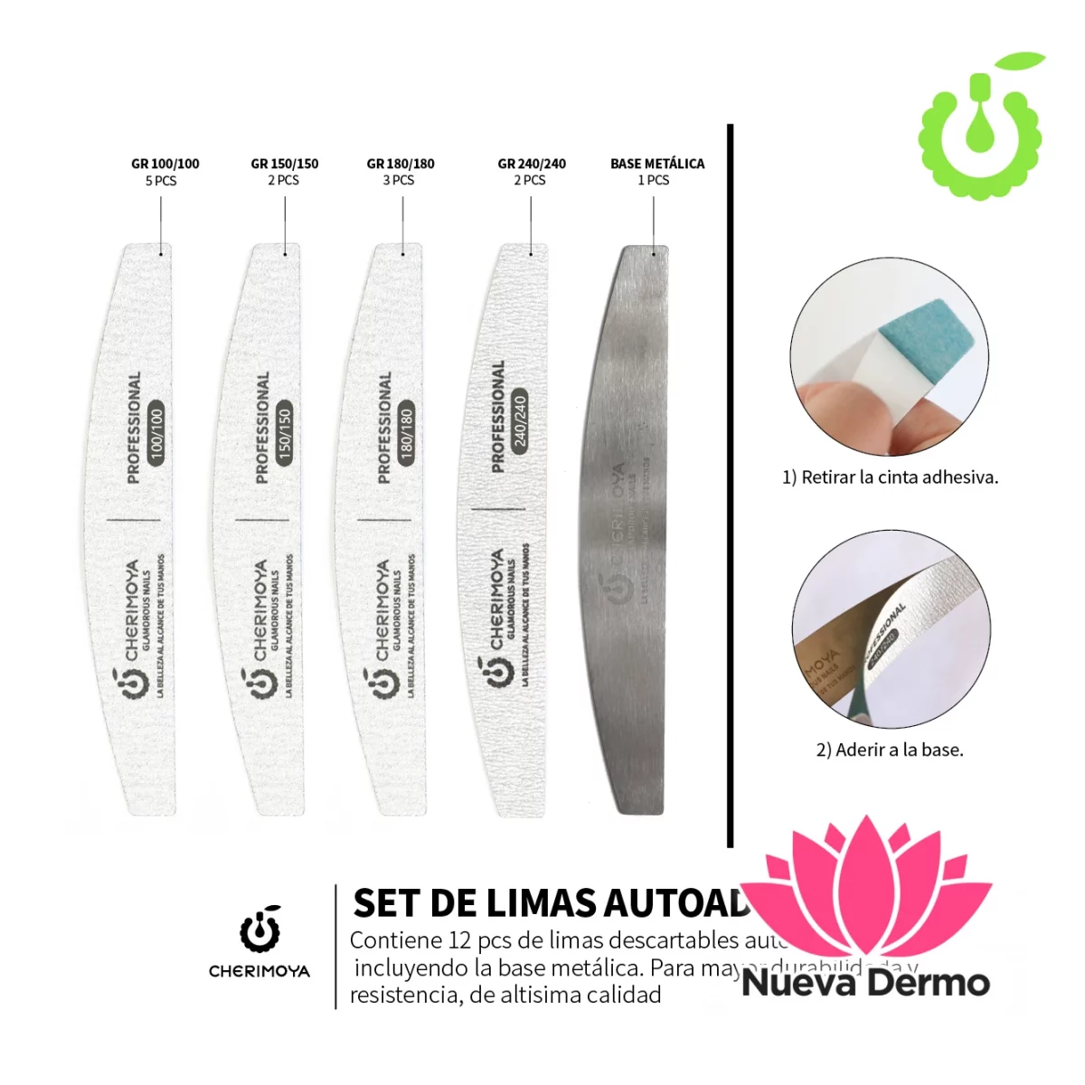 Set lima metal con repuestos Cherimoya