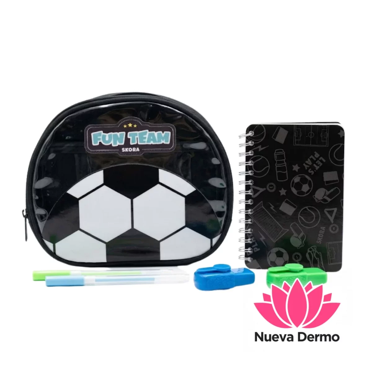 Set Mini Mochila + Útiles FUN TEAM SKORA