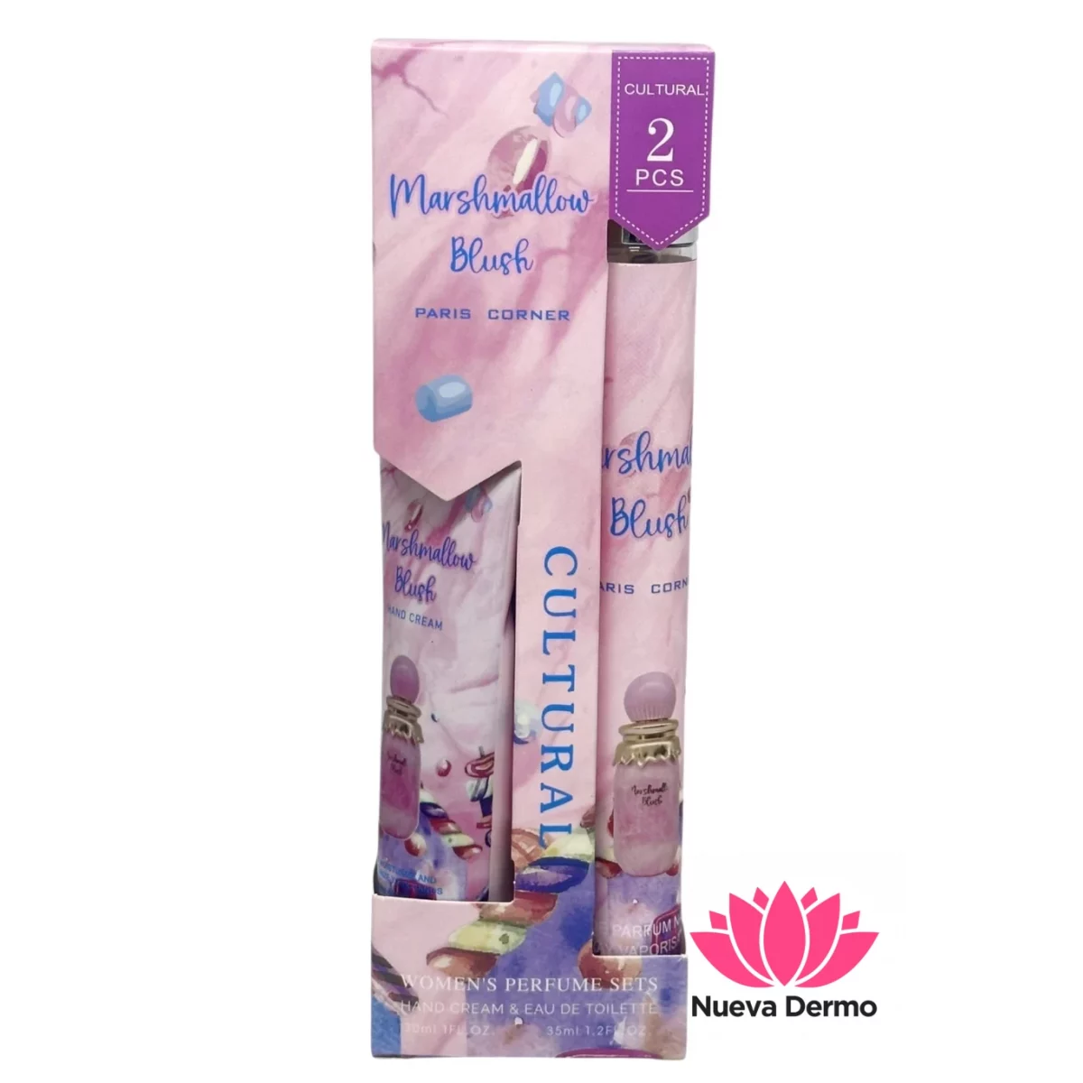 Set Perfume y crema de manos marashmello...