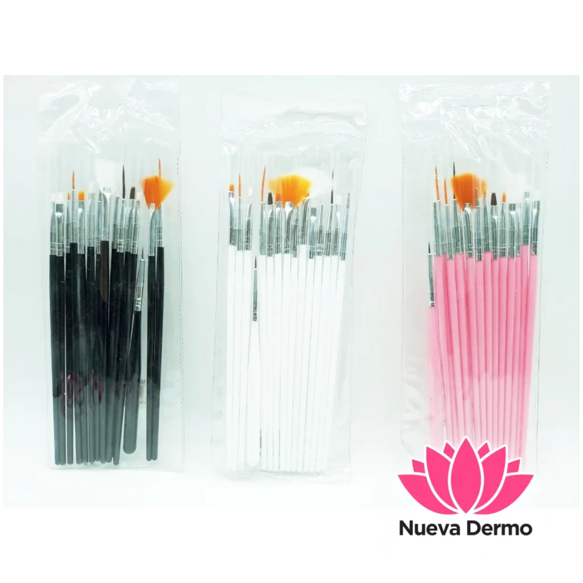 SET PINCEL DECORACION DE UÑAS X15