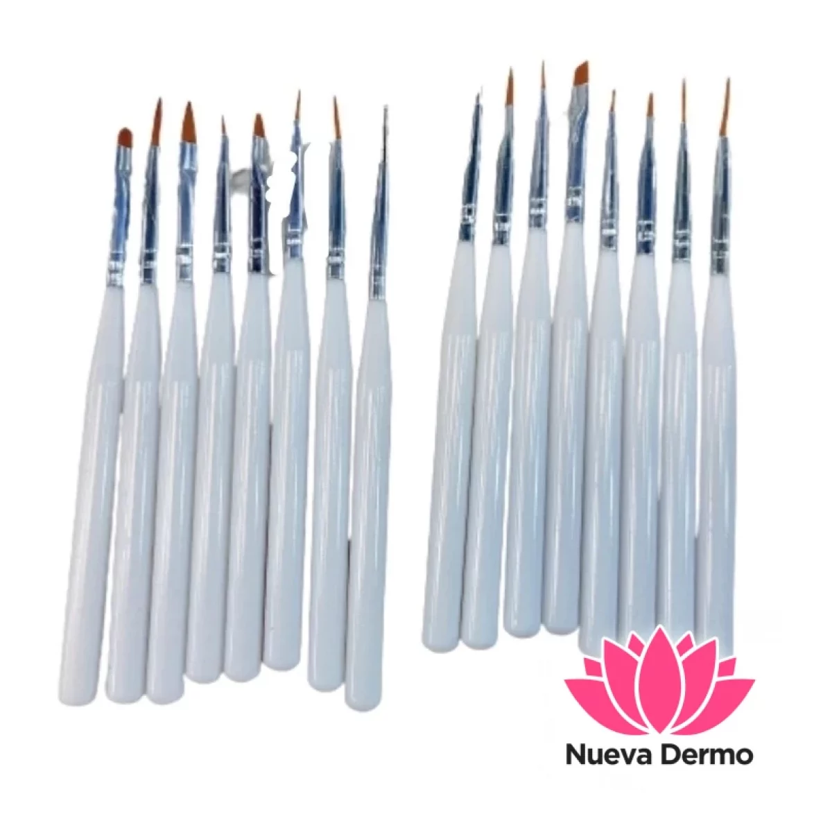 Set X 8 pinceles para decoracion unas