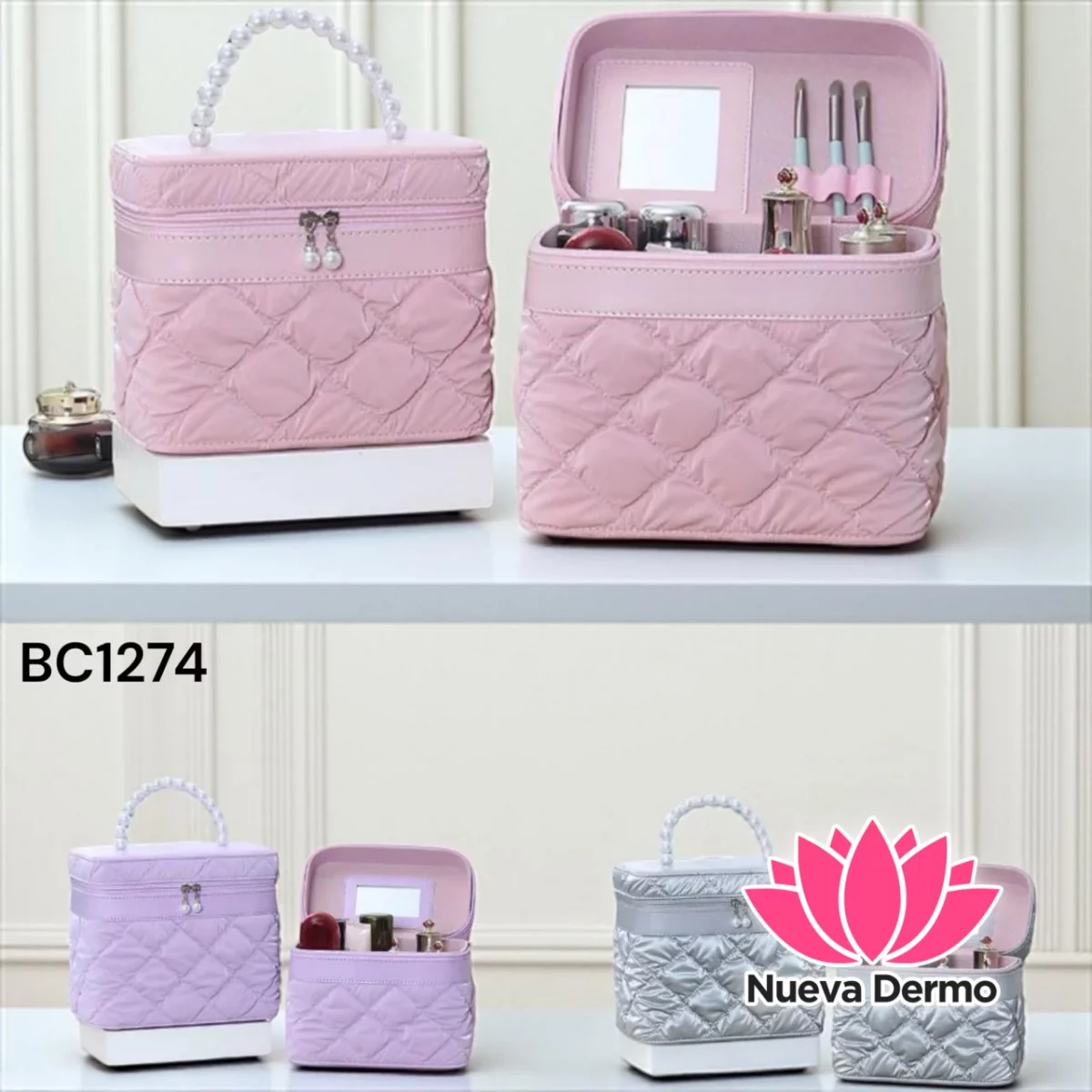 Set X2 Porta Cosmeticos Neceser Cofres Maquillaje BC1274