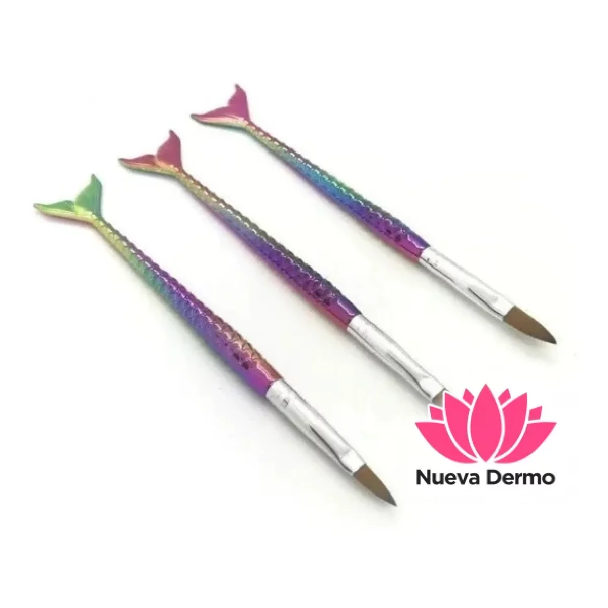 SET X3 PINCELES DE ACRILICO COLA DE SIRENA
