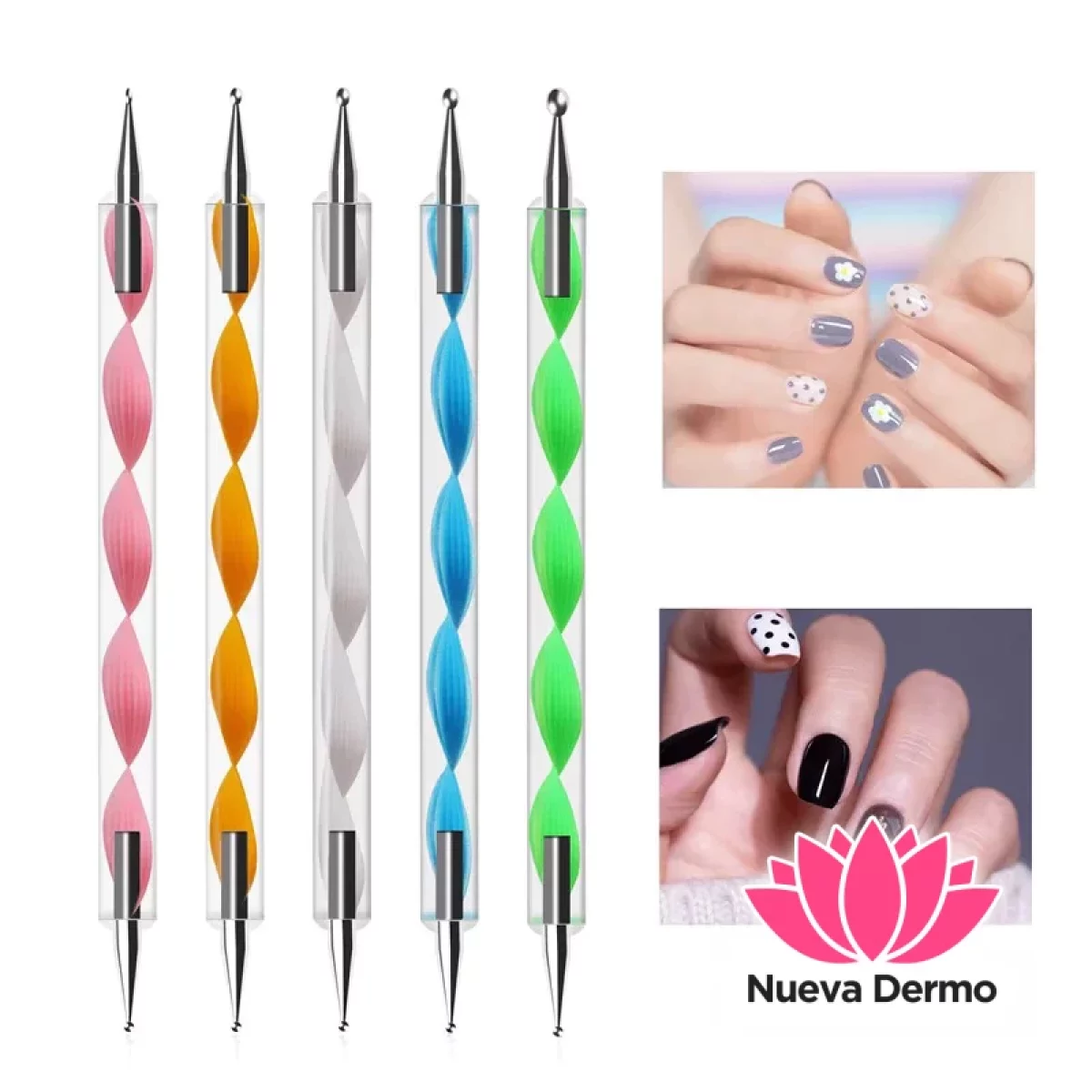 SET x5 DOTTING PUNZONES PARA DECORACION DE UÑAS nail art