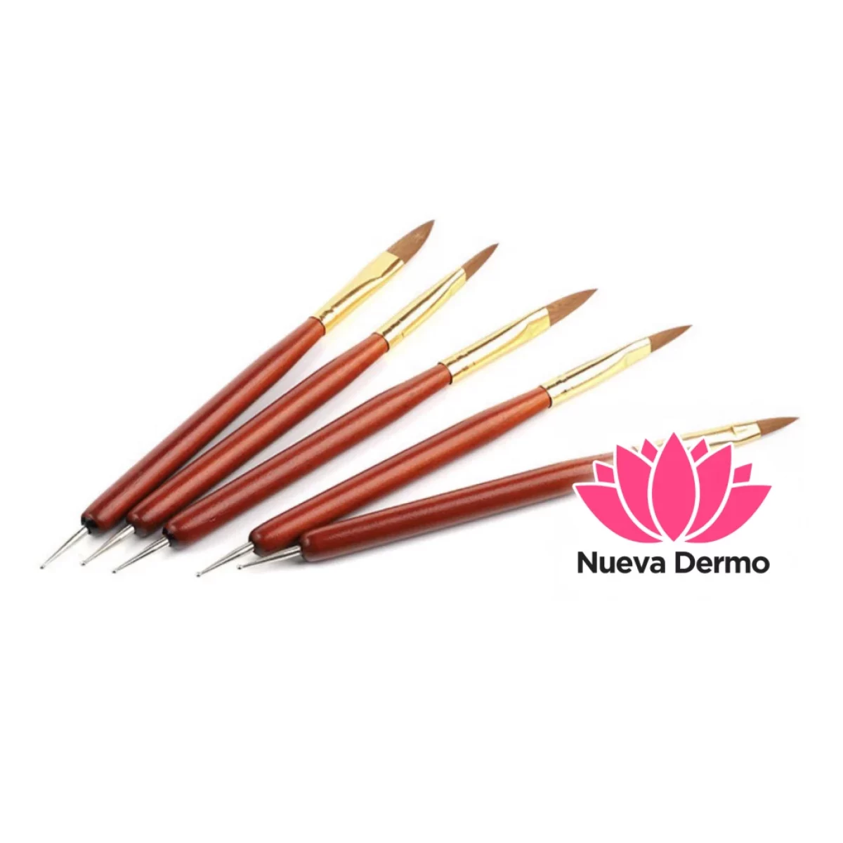 SET X5 PINCELES PARA ACRILICO CON DOTTING