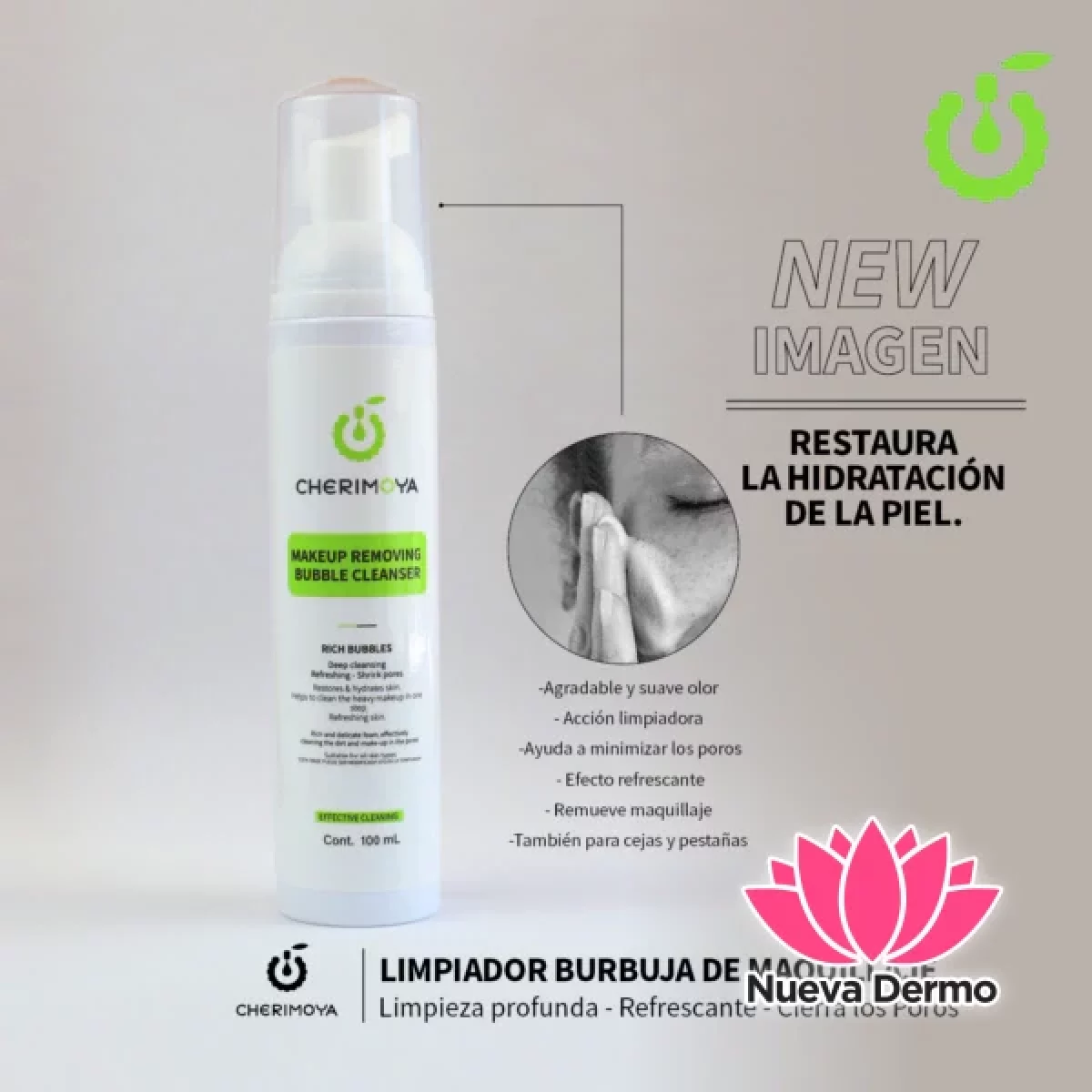 Shampo Espuma Limpiador Maquillaje Cheri...