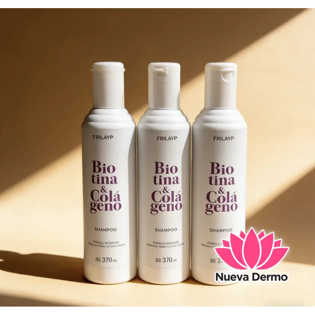 SHAMPOO FRILAYP BIOTINS&COLAGENO (Fortaleza visible en cada lavado)370ml