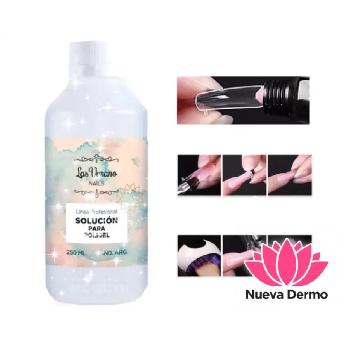 Solucion Para Poligel 250ml Las Varano