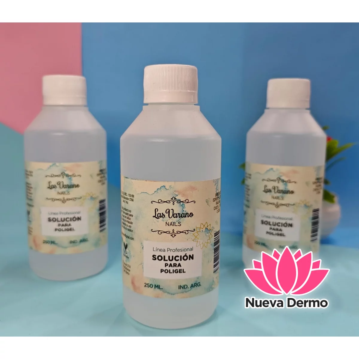 Solucion Poly gel LAS VARANO 250ml SP250