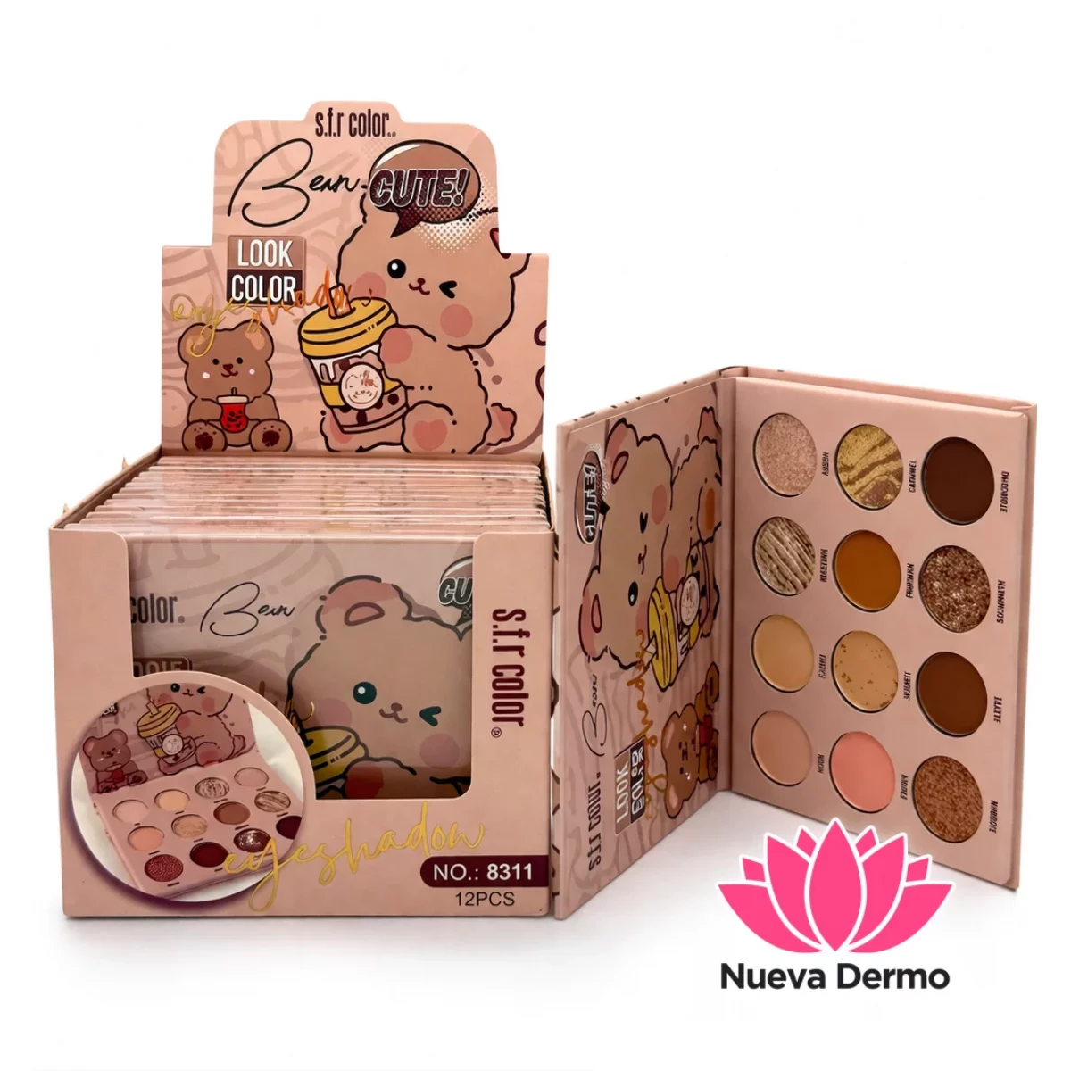 Sombra 12 colores Bear Cute SFR COLOR PK...