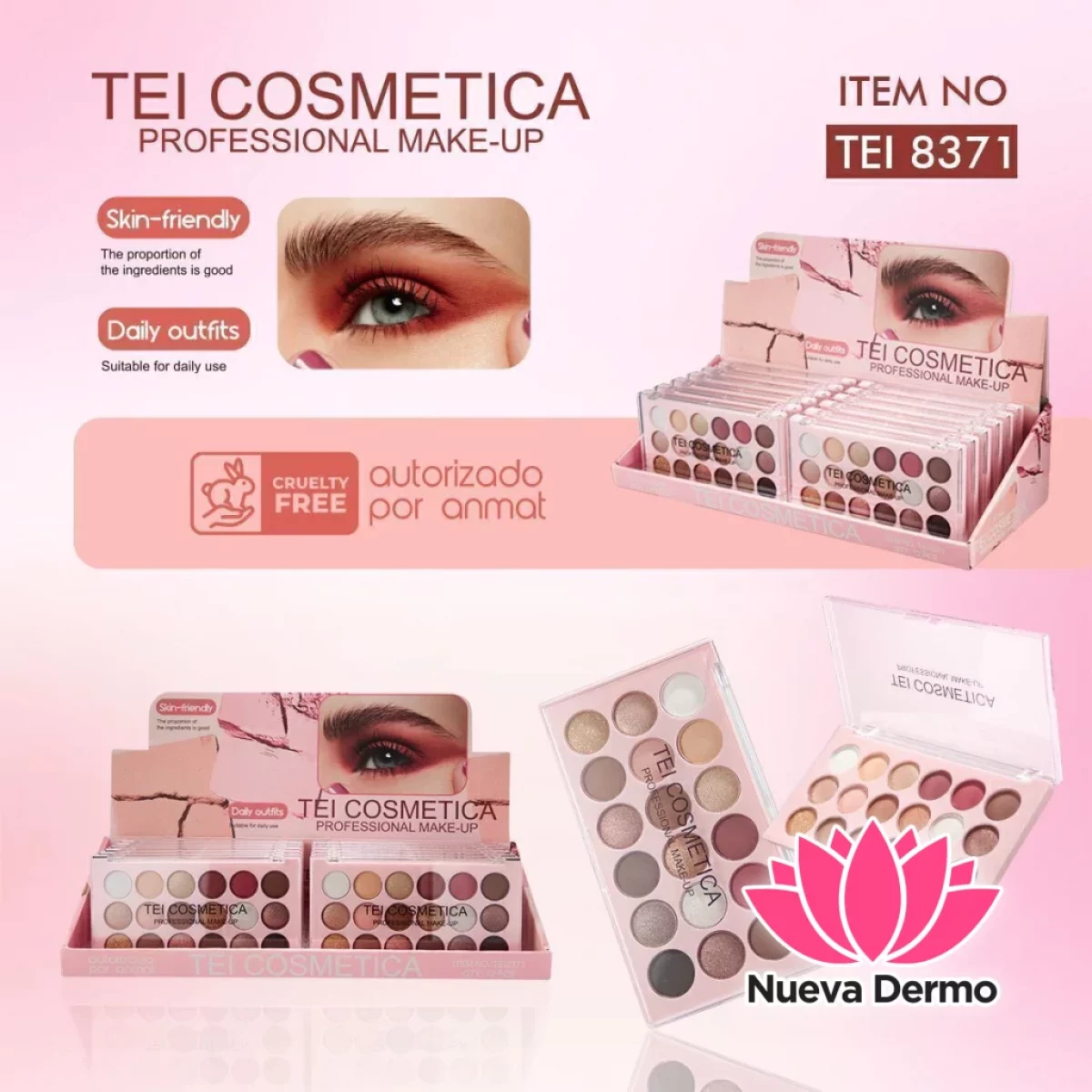 SOMBRA DE OJOS MAQUILLAJE PROFESIONAL CD: TEI8371