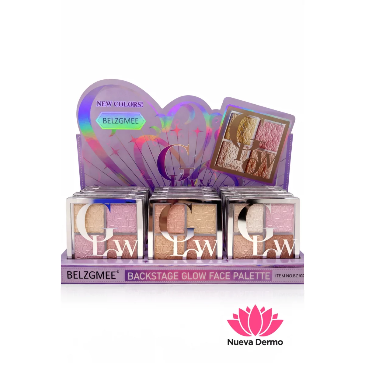 Sombra iluminador 4 Colores Glow Belzgme...