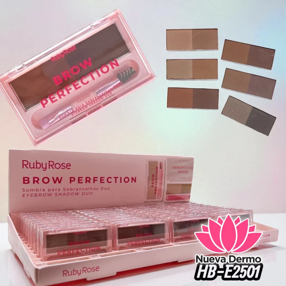 SOMBRA PARA SOBRANCELHAS DUO RUBY ROSE CD: HB-E2501