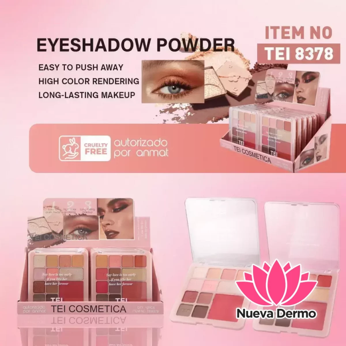 Sombra rubor iluminador Tei #8378